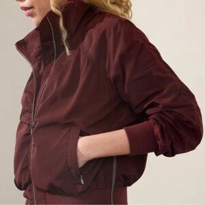 NWT Athleta Jetset Bomber Garnet Jacket Size XL